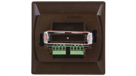 Akcent Gniazdo Telefoniczne Podwójne Rj11 Niezależne Brązowe Gpt-2An/24