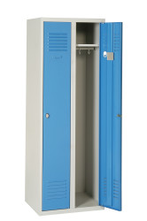 Szafa 2-drzwiowa, materiał: Metal, kolor: Niebieski, Jasnoszary, 1800 mm x 600 mm x 500mm, AKAZE