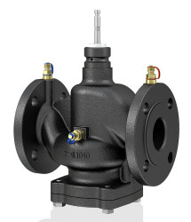 Zawór elektryczny Mosiądz, stal nierdzewna do rury DN100 liczba portów 2 SAUTER REGULATION Kierunkowy zawór sterujący