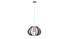 Lampa Wisząca Nowoczesna Drewno 1Xe27 Nora Grey