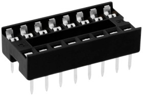 Connfly DS1009-16AT1NX-0B2 Podstawka pod układy scalone Wymiary siatki: 2.54 mm Ilość styków: 16 1 szt. tuba