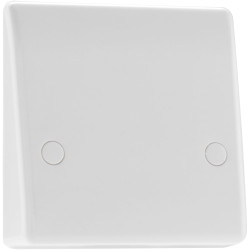 BG 879 White Nexus Moulded 45A Cooker Flex Outlet Plate, Bottom Entry