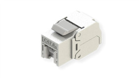 Roline Cat.6A (Class Ea) Keystone, Rj45, Ekranowany, Beznarzędziowy, Srebrny