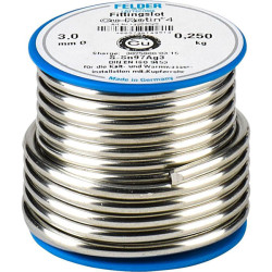 Felder 14953020 Cu-Rotin 4 Solder Lead-Free Sn97Ag3 250g 3mm DVGW-Approved