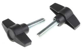 Pokrętło mocujące M10 długość gwintu: 40mm średnica pokrętła 60mm średnica gwintu: 10mm Wersja motylkowa Kołek