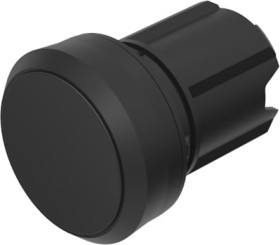 Pushbutton, unlit, groping, waistband round, black, front ring black, mounting Ø 22.3 mm, 45-2131.1110.000