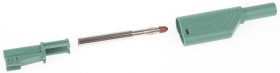 Adapter z wtykiem bananowym Męski Śruba typ Wtyk bananowy Zielony Hirschmann Test & Measurement rozmiar 4 mm