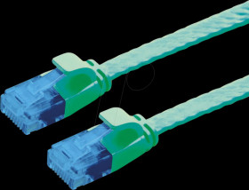21992040 Patch cable Cat. 6a, UTP, extra-flat, green, 0.5 m