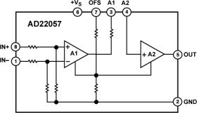 Single Supply Sensor Interface Amplifier