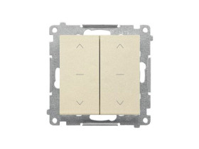 SIMON 55 Klawisz podwójny do łącznika i przycisku roletowego: SZP2M, SZW2M szampański mat TKZW2/144 KONTAKT SIMON