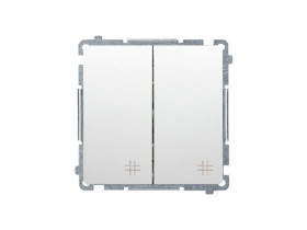 SIMON BASIC Wyłącznik krzyżowy podwójny (moduł) szybkozłącza biały BMW7/2.01/11 KONTAKT SIMON