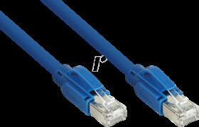 SO-PK050B Patch cable, Cat.7 raw cable, S/FTP, 5 m, blue