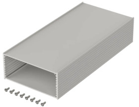 Aluminum enclosure kit, (L x W x H) 105 x 220 x 48 mm, natural, IP40, 97118220.HMT1