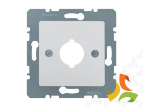 BERKER B.KWADRAT Płytka czołowa z otworem fi 18,8mm do gniazda wyrównania potencjału aluminium mat lakierowany 14311404 HAGER