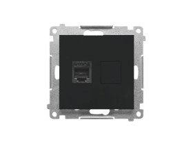 SIMON 55 Gniazdo telefoniczne pojedyncze RJ12 czarny mat TF1.01/149 KONTAKT SIMON