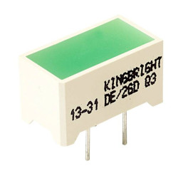 Bargraf LED Kingbright DE/2GD DE/2GD 2 x zielony (D x S x W) 14 x 7.5 x 8 mm