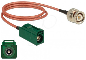 89681 HF cable, FAKRA E socket &gt; BNC plug, 0.5m