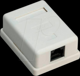 77632 1-port RJ45 surface mount installation box, CAT 6, UTP