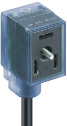 VB 1B-1-2-226/2 M, 2+PE, PUR, 2m, gniazdo (rozstaw styków 11mm), z kablem 3x0,5mm2, sygnalizacja LED 24V AC/DC + dioda przeciwpr