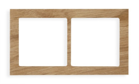 DECO Ramka podwójna - drewno (dąb) dąb DRD-2F