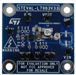 Zestaw uruchomieniowy STMicroelectronics STEVAL-L7983V33 Regulator obniżający/podwyższający STEVAL Zestaw testowy