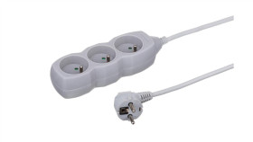 Przedłużacz 3-Gniazdowy, 1,5M Szary, 3X1,0Mm Owy / 24226