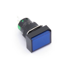 Przycisk panelowy prostokątny monostabilny 16x22mm niebieski