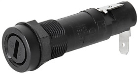 Oprawa bezpiecznikowa montowana w tablicach Montaż panelowy rozmiar: 6.3 x 32, 5 x 20mm 10A 250V ac Szybkozłącze