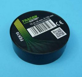 TAŚMA BLACK TRACON PVC 0,125x18mm x 10mb