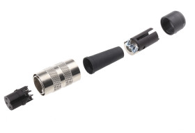 Złącze wielostykowe przemysłowe 3-pinowe M16 Montaż na kablu Gniazdo Binder