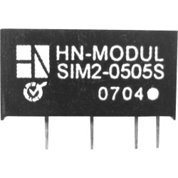 HN Power SIM2-0515D-SIL7 DC/DC Converter 5V DC In, &#xB1;15V DC Out 66mA