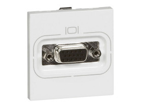 MOSAIC Gniazdo HD15 złącza śrubowe - 2 moduły białe żeńskie 078757 LEGRAND