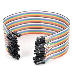 30cm 40szt Przewody żeńsko-żeńskie do płytka z dziurkami Breadboard Wires Jumper Cable Przewód Dupont