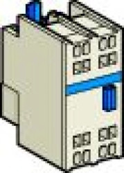 Blok styków pomocniczych, 2 NC, zaciski sprężynowe LADN023