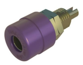 Złącze bananowe Żeński Gwint M6, końcówka lutownicza Fioletowy 32A Hirschmann Test & Measurement rozmiar 4 mm