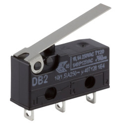 ZF DB2C-A1LC Microswitch SPDT 10A 250V AC, Medium Lever, Solder