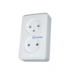 Gniazdo podwójne natynkowe