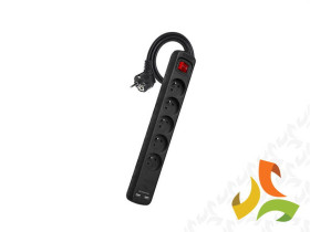 Przedłużacz listwowy ECONOMIC 3m/5G+0 10A 250V z uziemieniem i wyłącznikiem, 2x gniazdo USB EPU-503W ELGOTECH