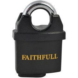 Faithfull LS 05 PVC Coated Brass Padlock 50mm