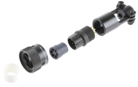 Złącze wielostykowe przemysłowe 6-pinowe Miniaturowe Montaż na kablu Wtyczka ITT Cannon