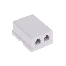 Gniazdo telefoniczne 6p4c /puszka podwójna