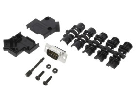 Zacisk śrubowy na przewód D-Sub -PIN 9 męskie kątowe 45 L17D45PK-P-09+L717DE09PST