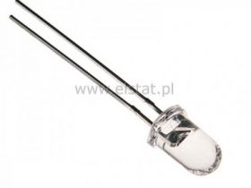 LED 5mm Ultrafiolet jasność 4mW 30mA 3 - 3,8V