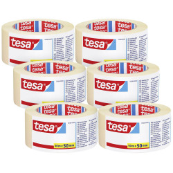 tesa 05288 UNIVERSAL Masking Tape Transparent LxW 50mx50mm 6pcs residue-free