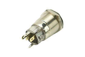 Metal illuminated Pushbutton-Red Ring