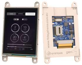Kolorowy wyświetlacz LCD 2.8cal Transmisywny TFT 240 x 320pikseli LED Backlight UART I/F Tak 4D Systems Rezystywny