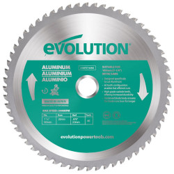 Evolution A185TCT-60MS Aluminium Cutting Circular Saw Blade 185 x 20mm x 60T