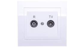 Kier Gniazdo Antenowe Rtv Zakończeniowe 10Db Białe Gpa-10Wpz/00