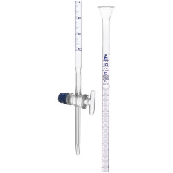 LabGlass Burettes Glass Key Single Bore 10ml Class-B Blue Graduation