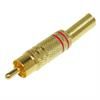 RCA wtyk na kabel gold czerwone 2 paski